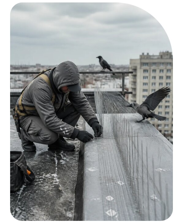 Защита от ворон под ключ в Асбесте по цене от 5054 р. | Сенат-Сбс